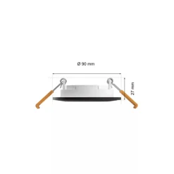 Philips Hue Slim infälld belysning Ø90 mm 3-pack Svart
