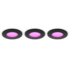 Philips Hue Slim infälld spotlight 90 mm 3-pack Svart