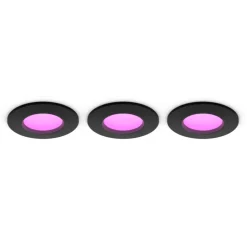Philips Hue Slim infälld spotlight 90 mm 3-pack Svart