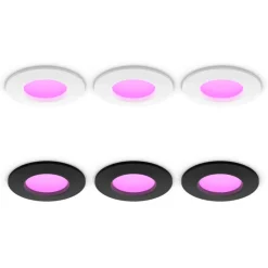 Philips Hue Slim infälld spotlight 90 mm 3-pack Svart