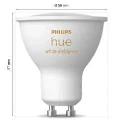 Philips Hue White Ambiance Smart LED-lampa GU10 400 lm 2-pack
