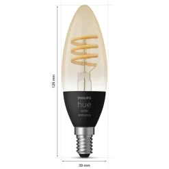 Philips Hue White Ambience Filament Smart LED-lampa E14 350 lm