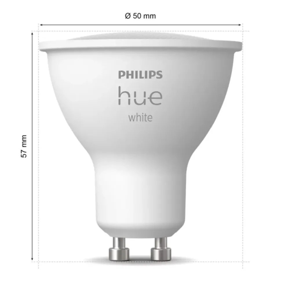 Philips Hue White Smart LED-lampa GU10 400 lm 2-pack
