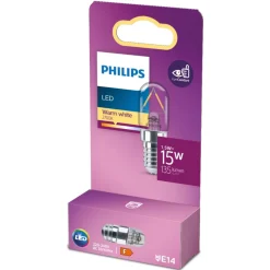Philips LED-filamentlampa T20 E14 klar 135 lm Klar