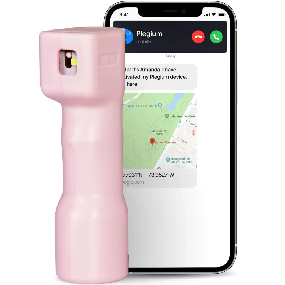 Plegium Smart försvarsspray med Bluetooth Rosa