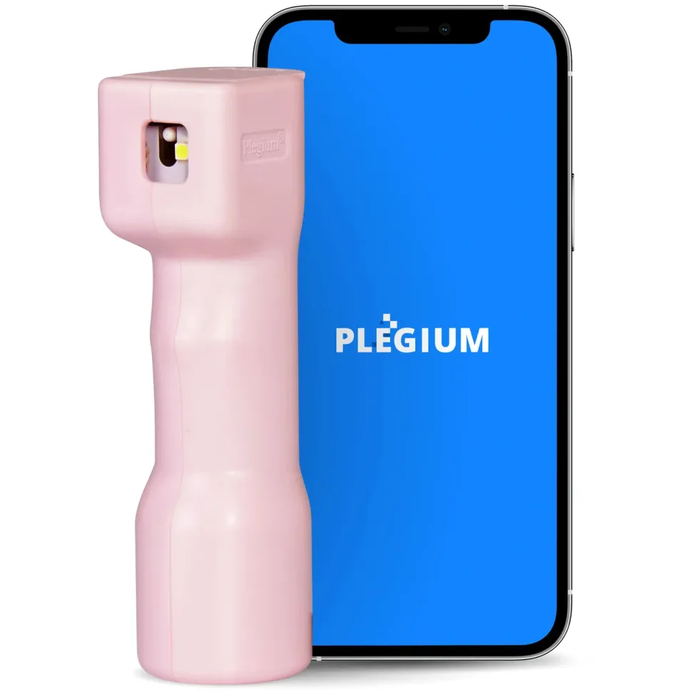 Plegium Smart försvarsspray med Bluetooth Rosa