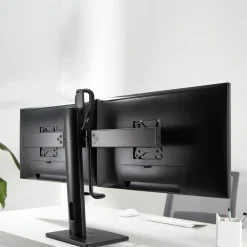 Plexgear Justerbart skärmstativ för 2 skärmar 17-27”