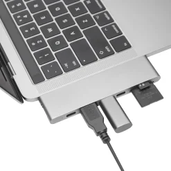 Plexgear Multiadapter för Thunderbolt 3 Space gray