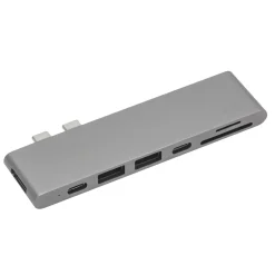 Plexgear Multiadapter för Thunderbolt 3 Space gray