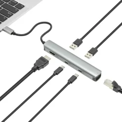 Plexgear 6-portars USB-C multiadapter CB1024