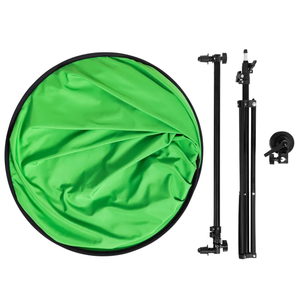 Plexgear Tvåfärgad Green Screen med stativ 1.5x2 m