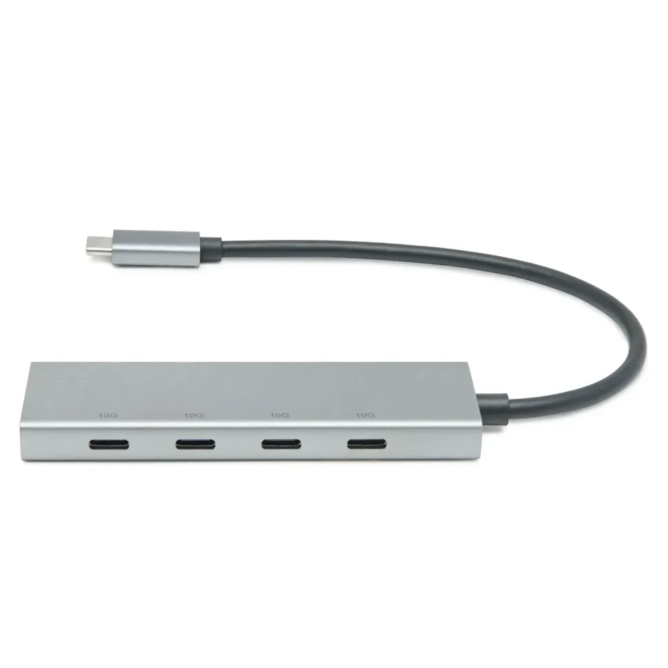 Plexgear USB-C-hubb med 4 portar