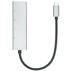 Plexgear USB-C-hubb med 4 portar