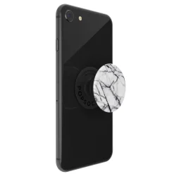 Popsockets Avtagbart grepp för mobil White Marble
