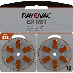 Rayovac Hörapparatsbatterier Brun ZA312 12-pack