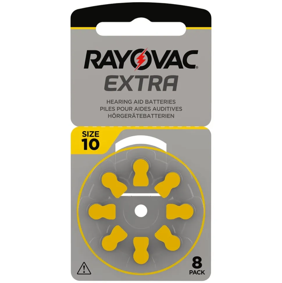 Rayovac Hörapparatsbatterier Gul ZA10 8-pack