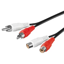 RCA-förlängningskabel 2x RCA 1,5 m
