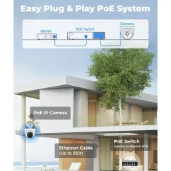 Reolink P324 Dome POE-utomhuskamera 5 MP