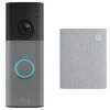 Ring Battery Video Doorbell + Chime Retinal 2K Speckled Grey