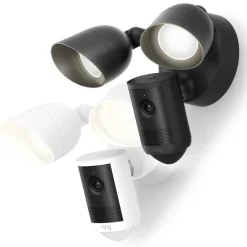 Ring Floodlight Cam Pro övervakningskamera Retinal 2K Vit