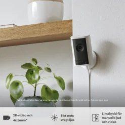 Ring Indoor Camera Plus - Retinal 2K övervakningskamera Vit