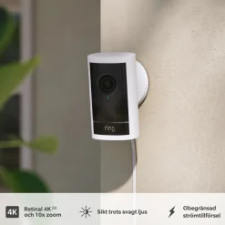 Ring Outdoor Cam Pro Plug-in - Retinal 4K övervakningskamera Svart