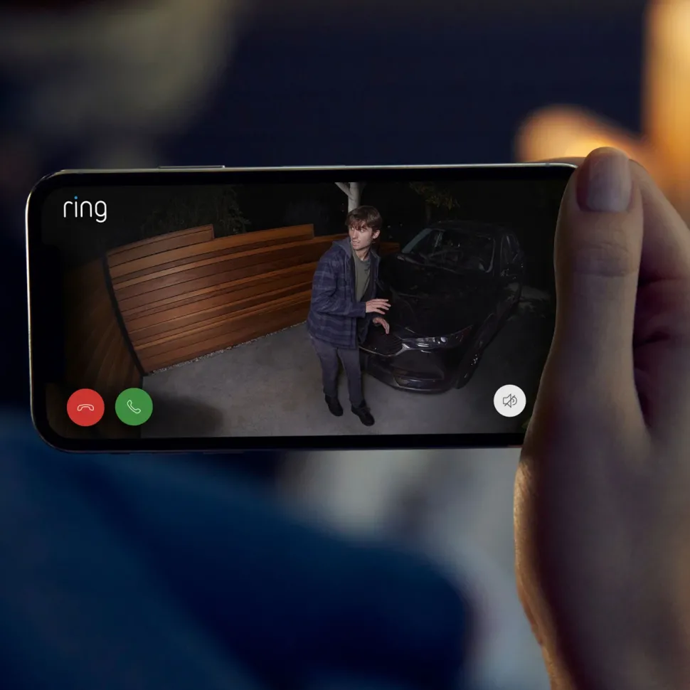 Ring Spotlight Cam Plus Battery Trådlös övervakningskamera Vit