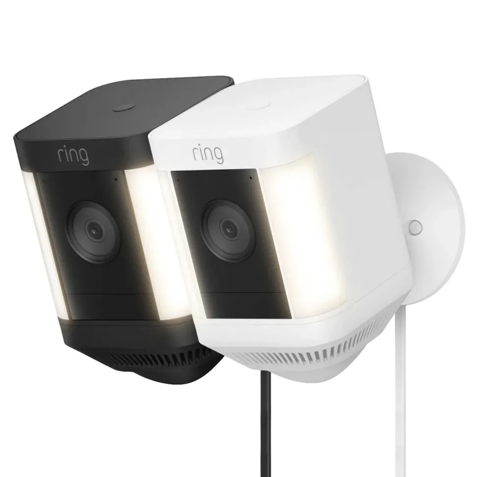 Ring Spotlight Cam Plus Plug-In Övervakningskamera Vit