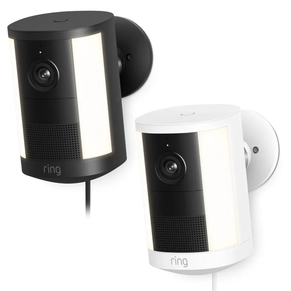Ring Spotlight Cam Pro plug-in övervakningskamera Vit