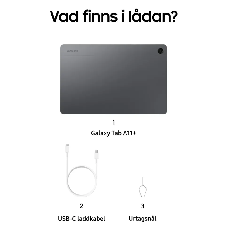 Samsung Galaxy Tab A11+ 11" surfplatta 5G 256 GB