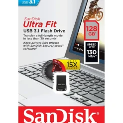 Sandisk Ultra Fit 3.2 USB-minne 128 GB