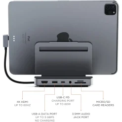Satechi Aluminum Stand Hub för iPad Pro (2018 och senare)