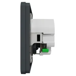 Schneider Electric Exxact Jordat vägguttag med USB-portar Svart