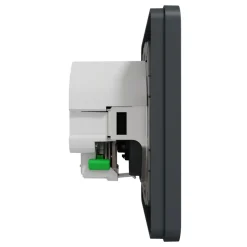 Schneider Electric Exxact Jordat vägguttag med USB-portar Svart
