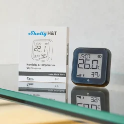 Shelly H&T Gen 3 Termometer och hygrometer Svart