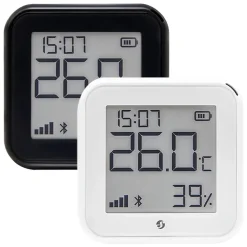 Shelly H&T Gen 3 Termometer och hygrometer Svart