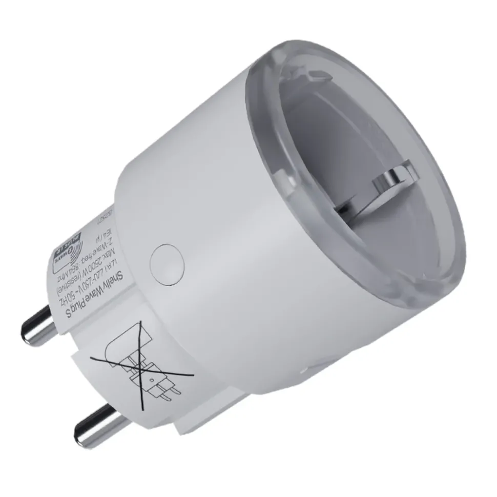 Shelly Wave Plug S LR – smart Z-Wave-plugg med energimätning Vit