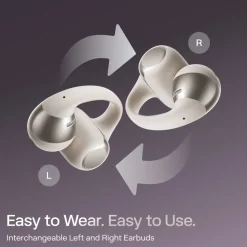 Shokz OpenDots One – Trådlösa öppna clip-on-hörlurar Grå