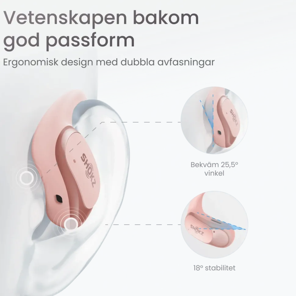Shokz OpenFit Air Trådlösa hörlurar Rosa