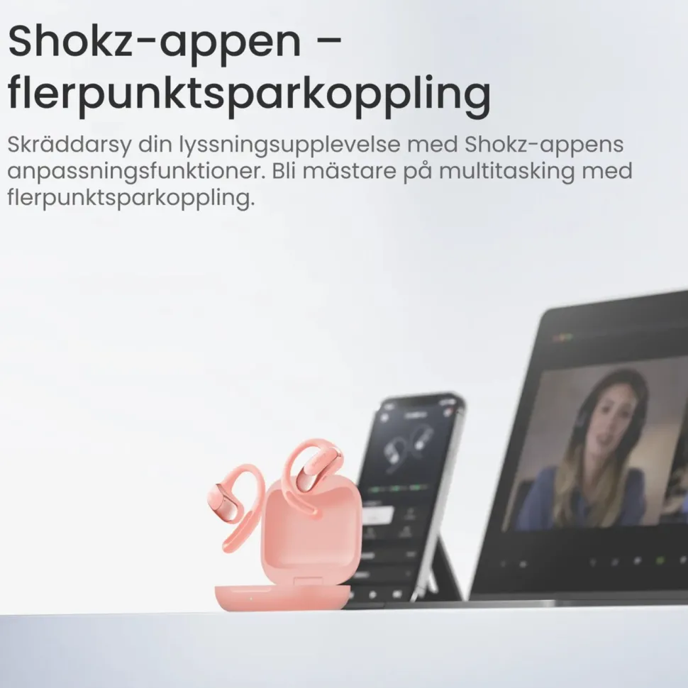 Shokz OpenFit Air Trådlösa hörlurar Rosa