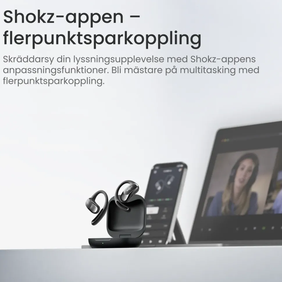 Shokz OpenFit Air Trådlösa hörlurar Svart