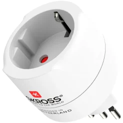 Skross Jordad reseadapter Schweiz, Italien och Brasilien