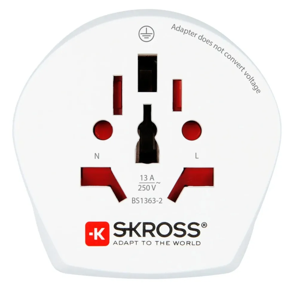 Skross Jordad reseadapter Universal till Sydafrika och Europa