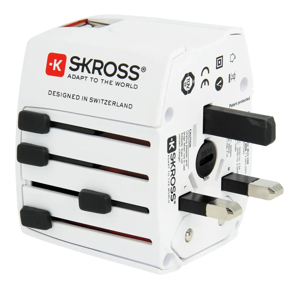 Skross Ojordad reseadapter Universal med USB