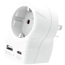 Skross Reseadapter Europa till USA USB AC PD 20W