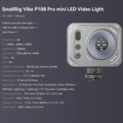 SmallRig Vibe P108 Pro mini-LED-videolampa
