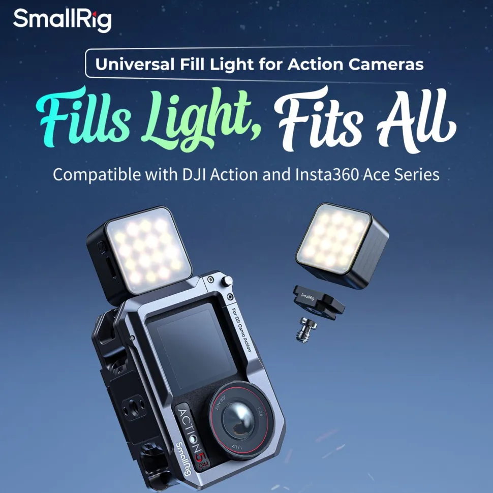 SmallRig Videolampa för actionkameror