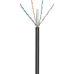 Solid UTP-utomhuskabel Cat.6 Svart 100 m