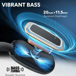 Soundcore AeroFit 2 Open-Ear hörlurar Svart