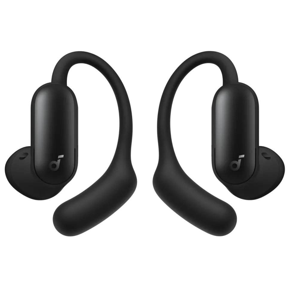 Soundcore AeroFit 2 Pro open ear-hörlurar med brusreducering Svart